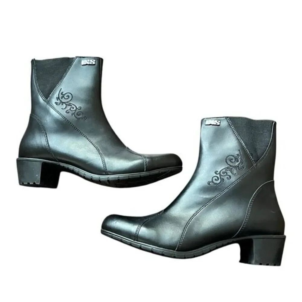 IXS LEA II Leather Motorcycle Riding Boots Waterproof soltoTEX Black NWT size 9